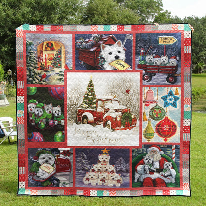 West Highland White Terrier Christmas CLH2511216Q Quilt Blanket