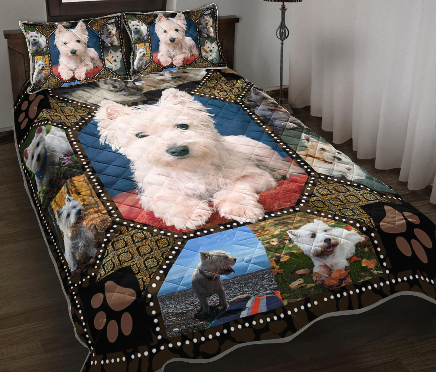 West Highland White Terrier Quilt Bedding Set TL180912