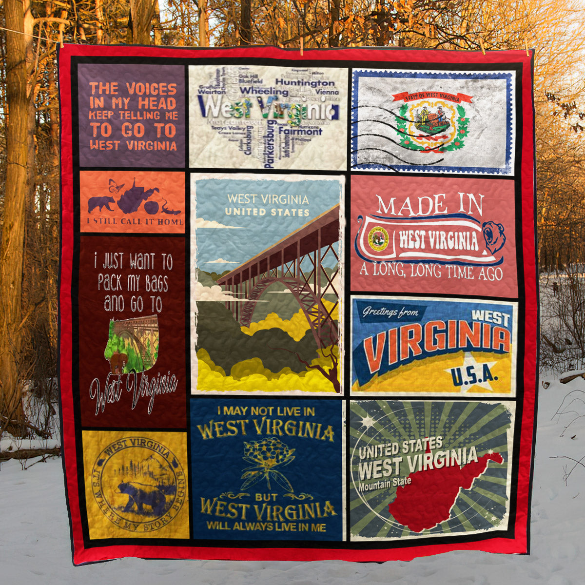 West Virginia CL14100541MDQ Quilt Blanket