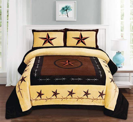 Western Beige Barbed Wire Horse Star CLM2110600B Bedding Sets