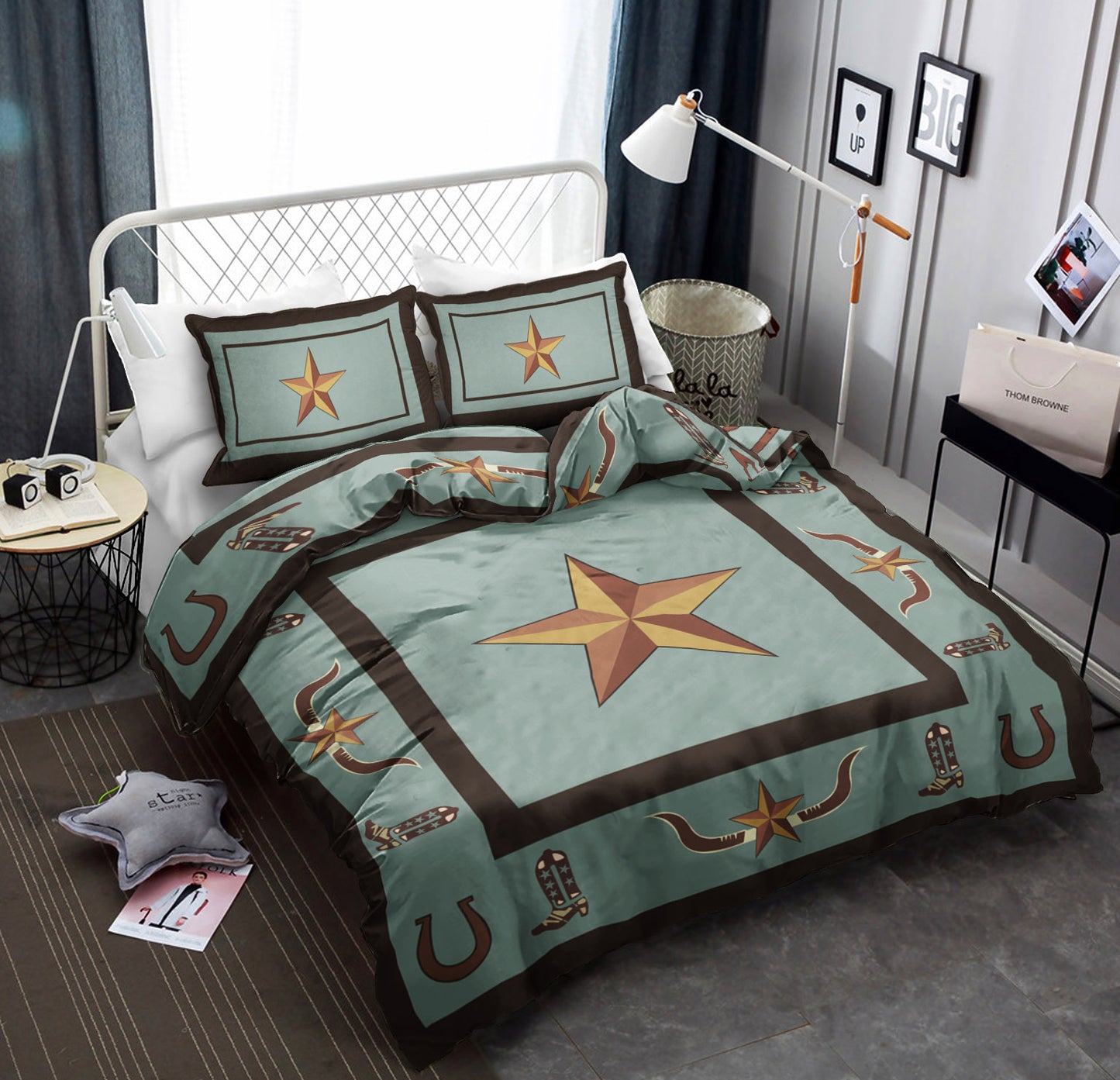 Western Rustic Longhorn Star CLM2110614B Bedding Sets