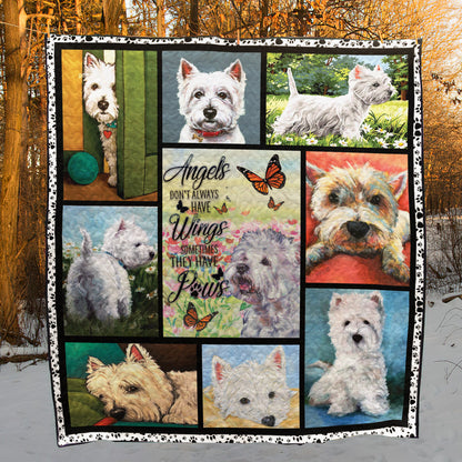 Westie CL08110436MDQ Quilt Blanket