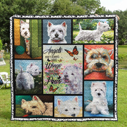 Westie CL08110436MDQ Quilt Blanket