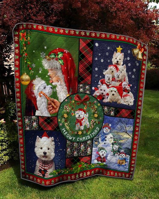 Westie Christmas Quilt Blanket MN221003