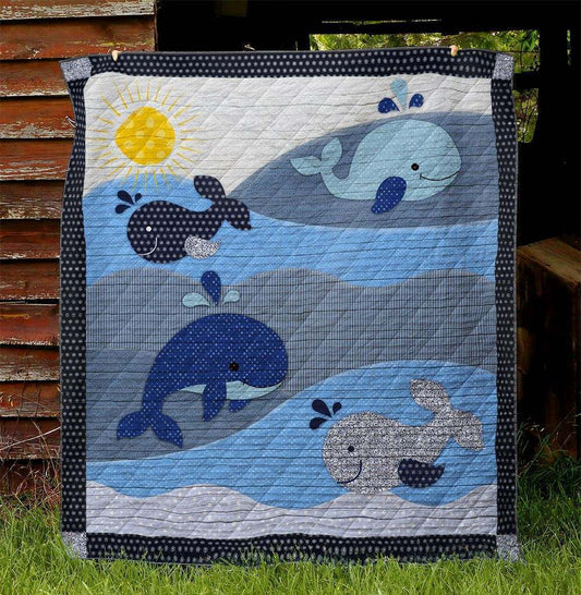 Whale HN130522 Quilt Blanket