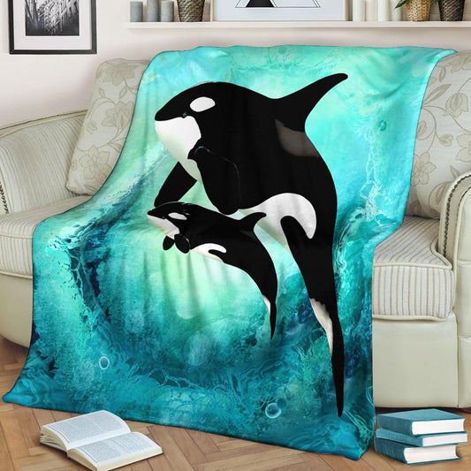 Whale ML0309096F Sherpa Fleece Blanket