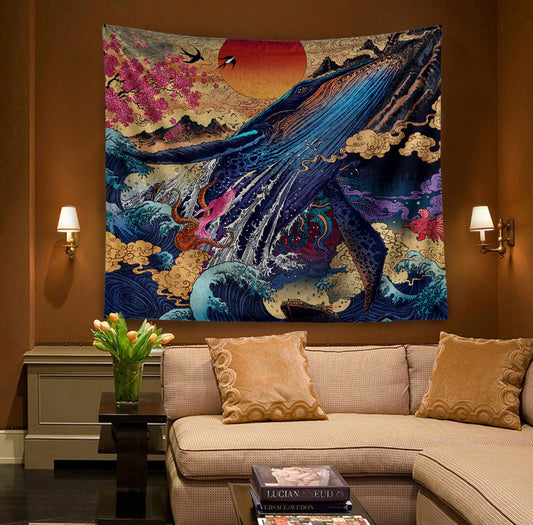 Whale TT100829T Decorative Wall Hanging Tapestry