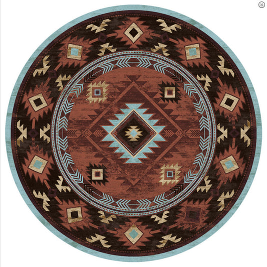 Whiskey River Rust CLM3009182TM Round Area Rug