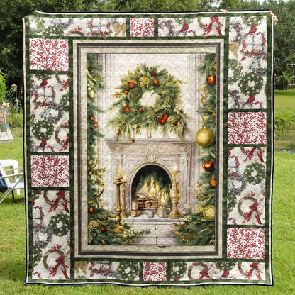 White Christmas Mantel Kit Timeless Treasures CLA1110514Q Art Quilt