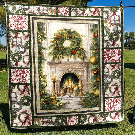 White Christmas Mantel Kit Timeless Treasures CLA1110514Q Art Quilt