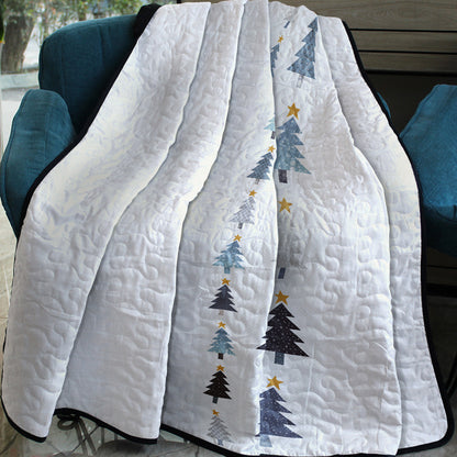 White Christmas Tree CLM0111293 Quilt Blanket