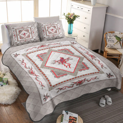 White Cardinal CLM2210286B Quilt Bedding Set