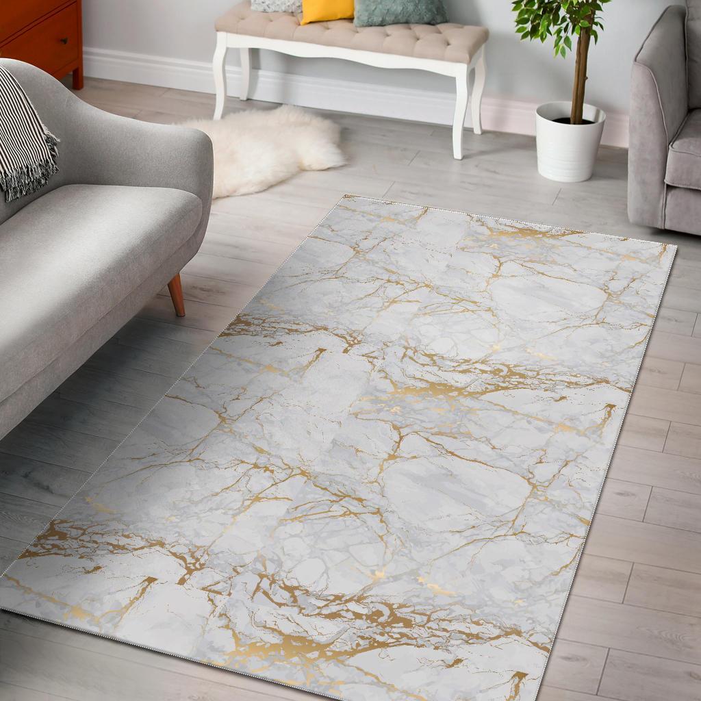 White Gold Marble CL12101632MDR Rug