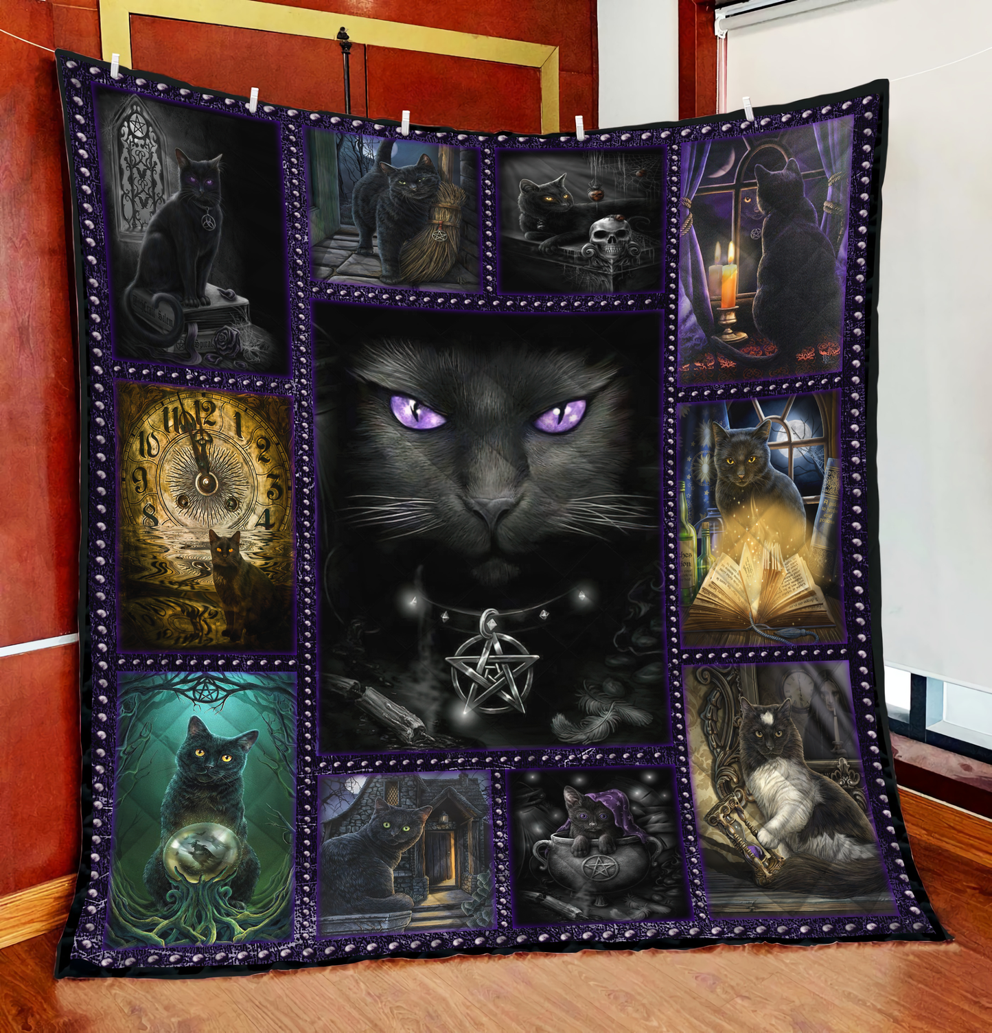 Wicca Black Cat ND291006 Quilt Blanket