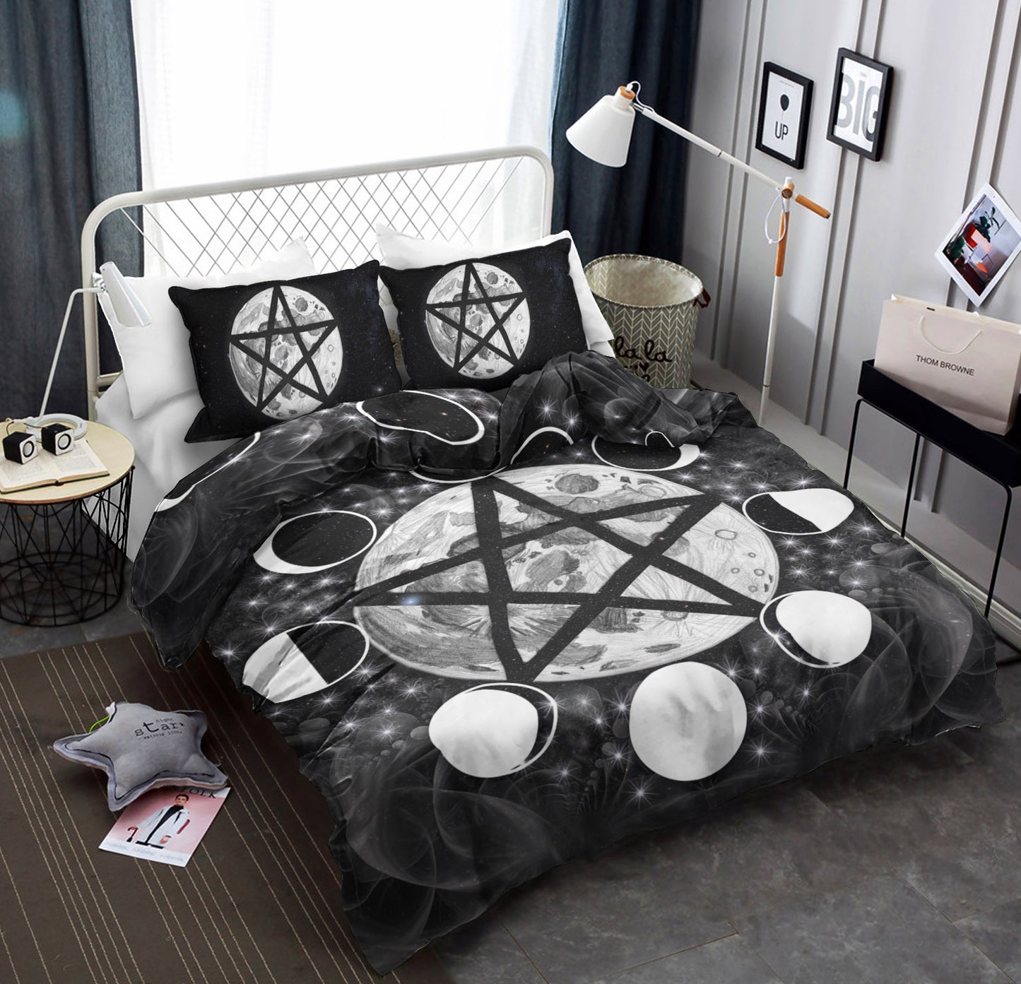 Wicca Pentagram Moon CLM1511489B Bedding Sets