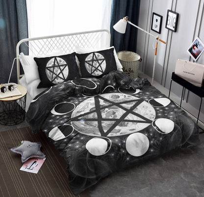 Wicca Pentagram Moon CLM1511489B Bedding Sets