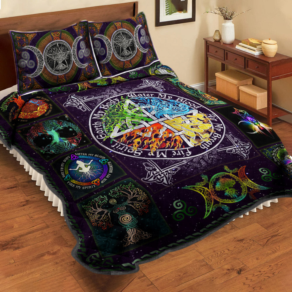 Wiccan Witch Pagan Quilt Bedding Set CLH0809009