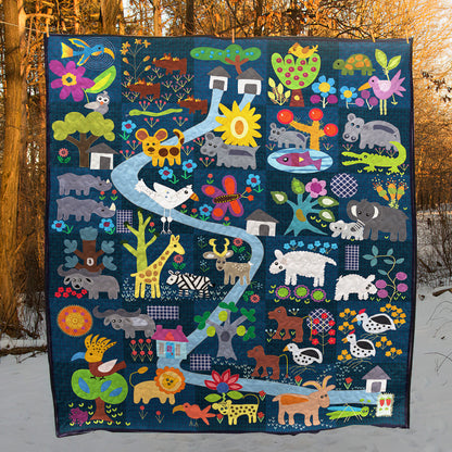 Wild Animals CLA250688 Quilt Blanket