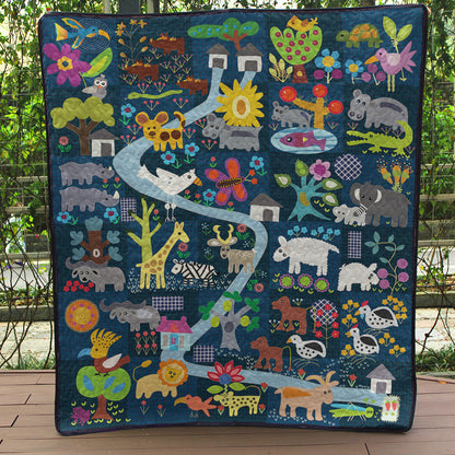 Wild Animals CLA250688 Quilt Blanket