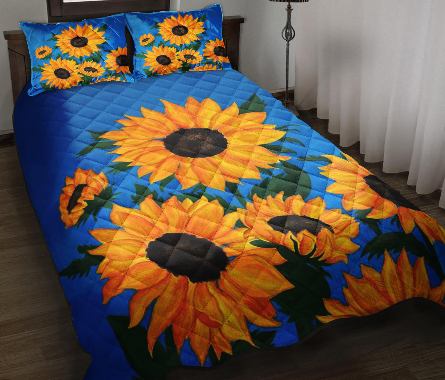 Wild Sunflowers Quilt Bed Sheet ND160909