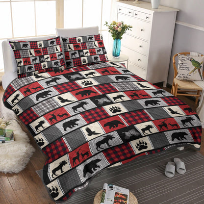 Wildlife CLM3010629B Quilt Bedding Set