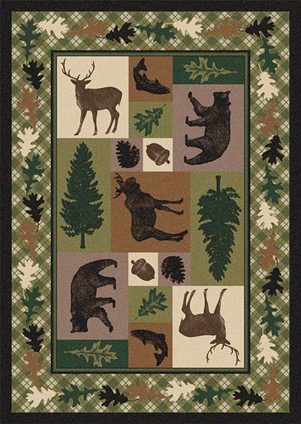 Wildlife Patchwork CLM1910194M Rug