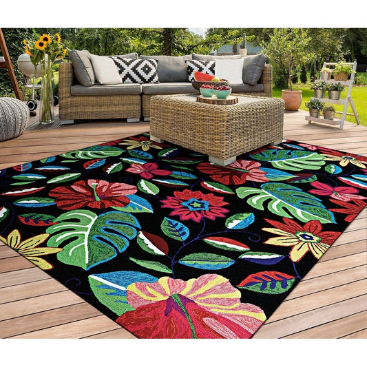 Wiltshire Hibiscus Fern Black CLA1410716R Rug
