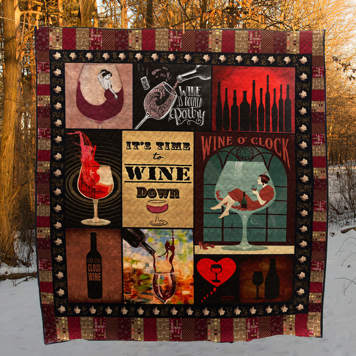 Wine Lady PK220522 Quilt Blanket