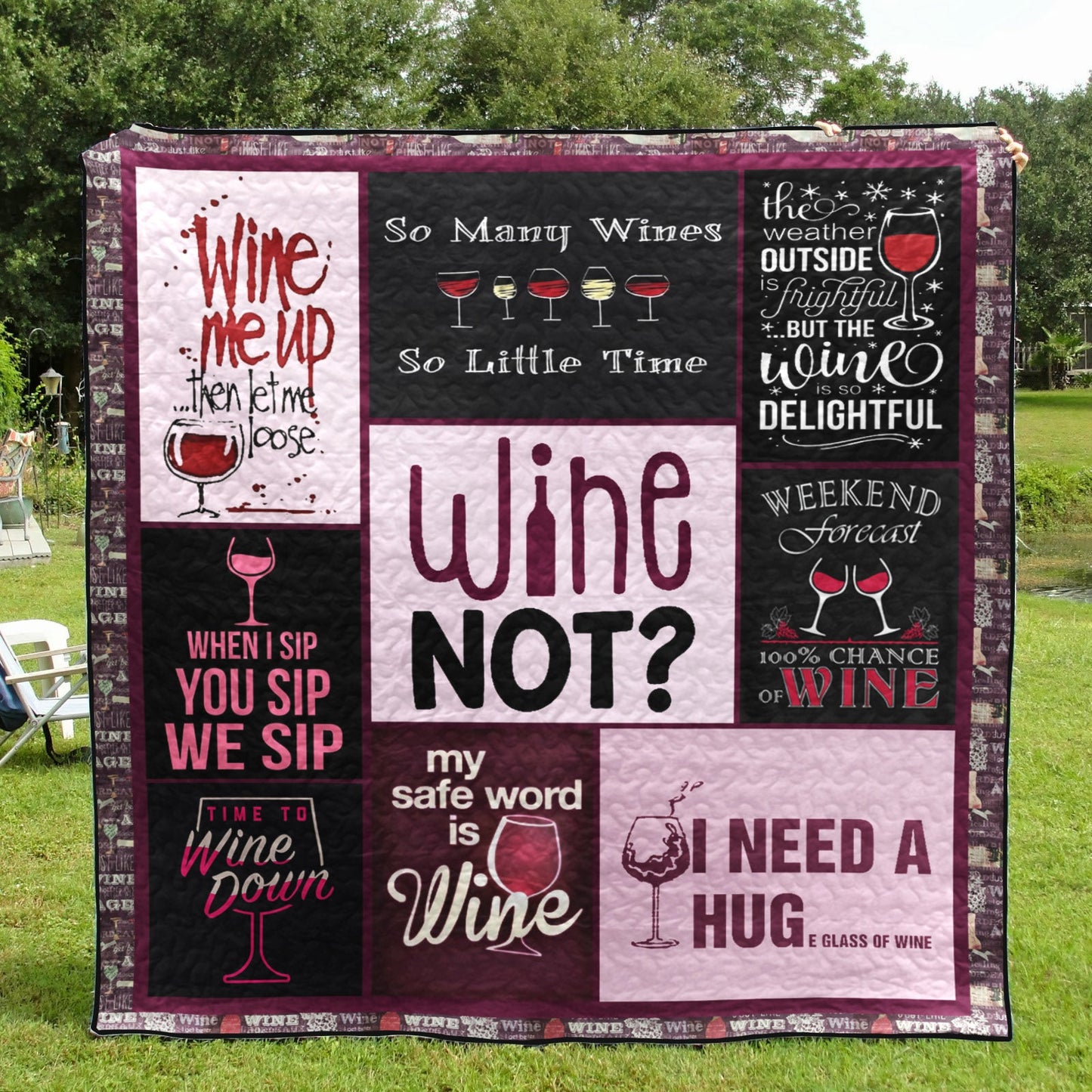 Wine Not PK270559 Quilt Blanket