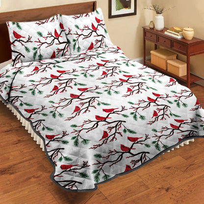 Winter Cardinals Christmas CLH2110142B Quilt Bed Sheet