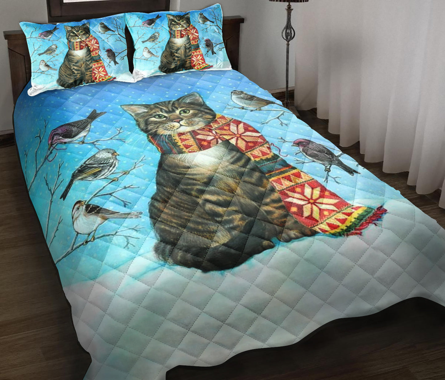 Winter Cat Quilt Bedding Set ND210911