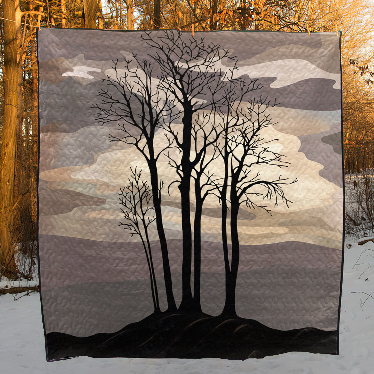 Winter Trees CLM1111587 Quilt Blanket