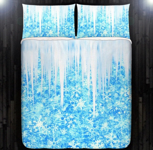 Winter Frozen Icicles Snowflake CLH1010418B Bedding Sets