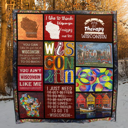 Wisconsin CL14100543MDQ Quilt Blanket