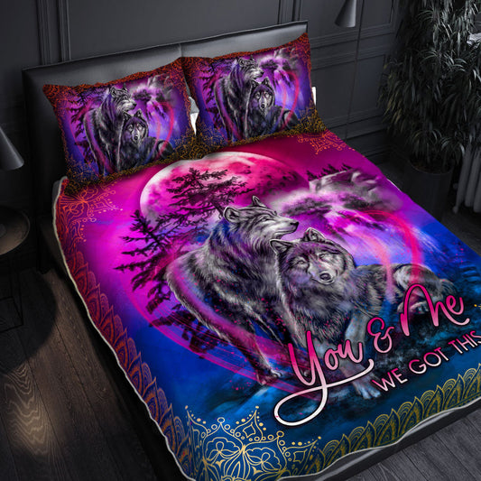 Wolf Quilt Bedding Set CLH1409012