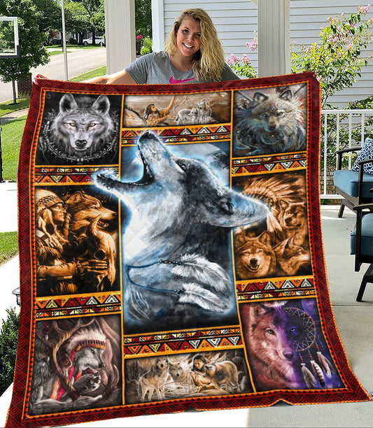 Wolf Quilt Blanket TM051101