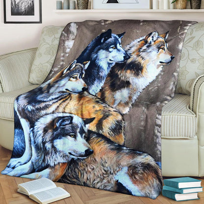 Wolf BL200848F Sherpa Fleece Blanket