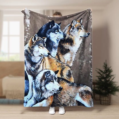 Wolf BL200848F Sherpa Fleece Blanket