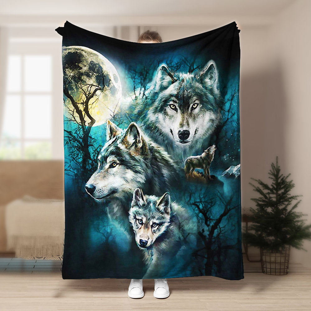 Wolf BL300888F Sherpa Fleece Blanket