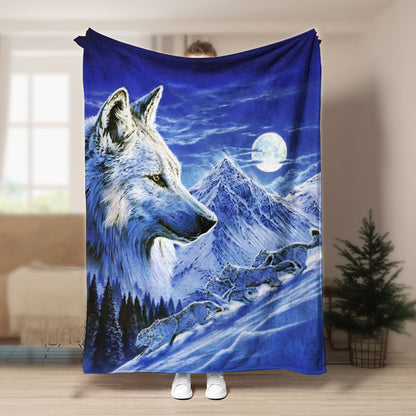Wolf BL300889F Sherpa Fleece Blanket