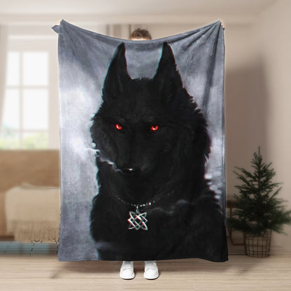 Wolf BT300891F Sherpa Fleece Blanket