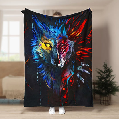 Wolf DP280876F Sherpa Fleece Blanket