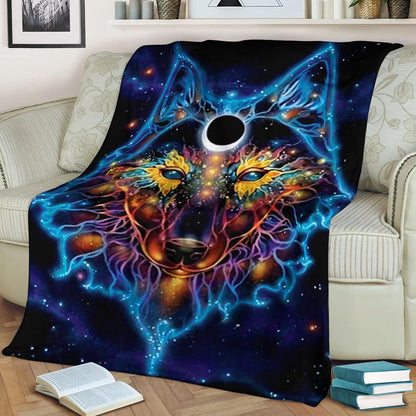 Wolf Galaxy Native American CLA21100055F Sherpa Fleece Blanket
