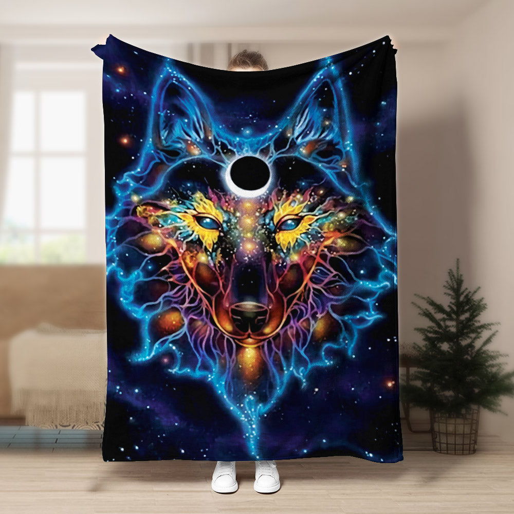 Wolf Galaxy Native American CLA21100055F Sherpa Fleece Blanket