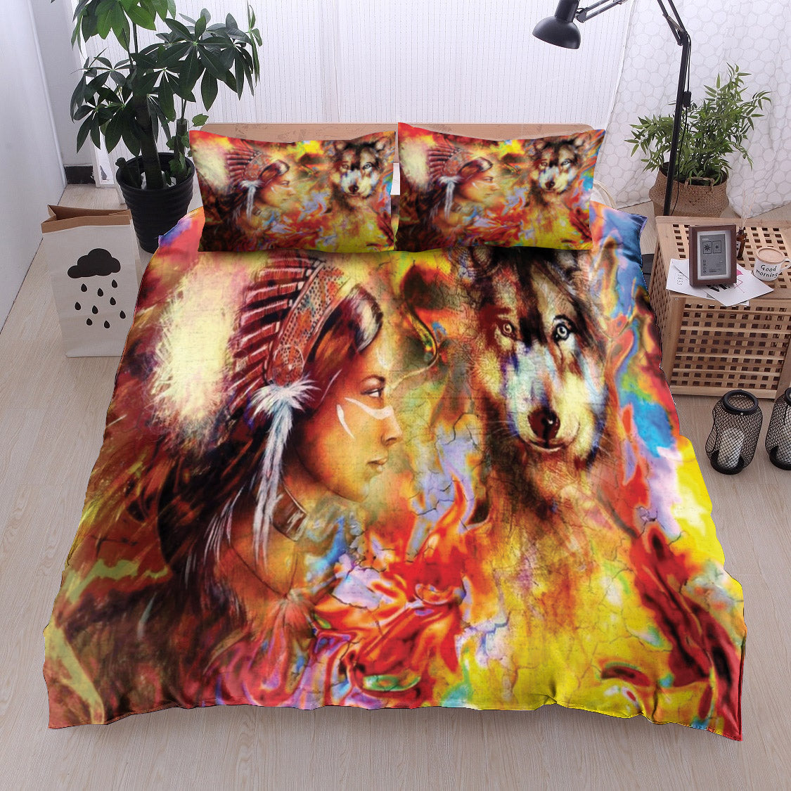 Wolf Native American HN16100336B Bedding Sets