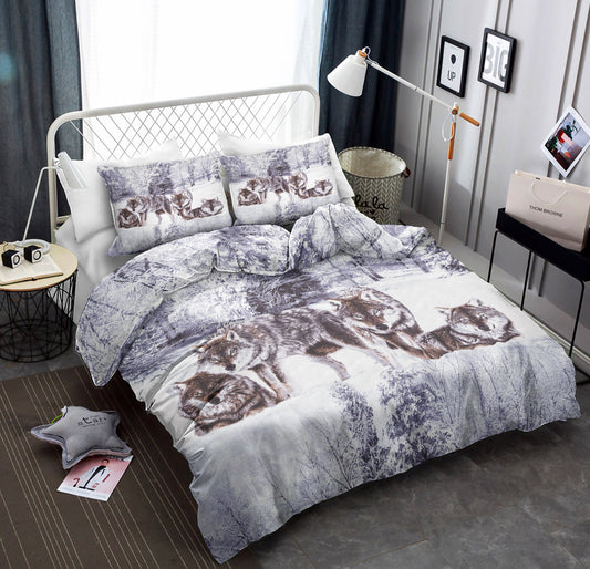Wolves In The Winter Forest Native American CLA22100368B Bedding Sets