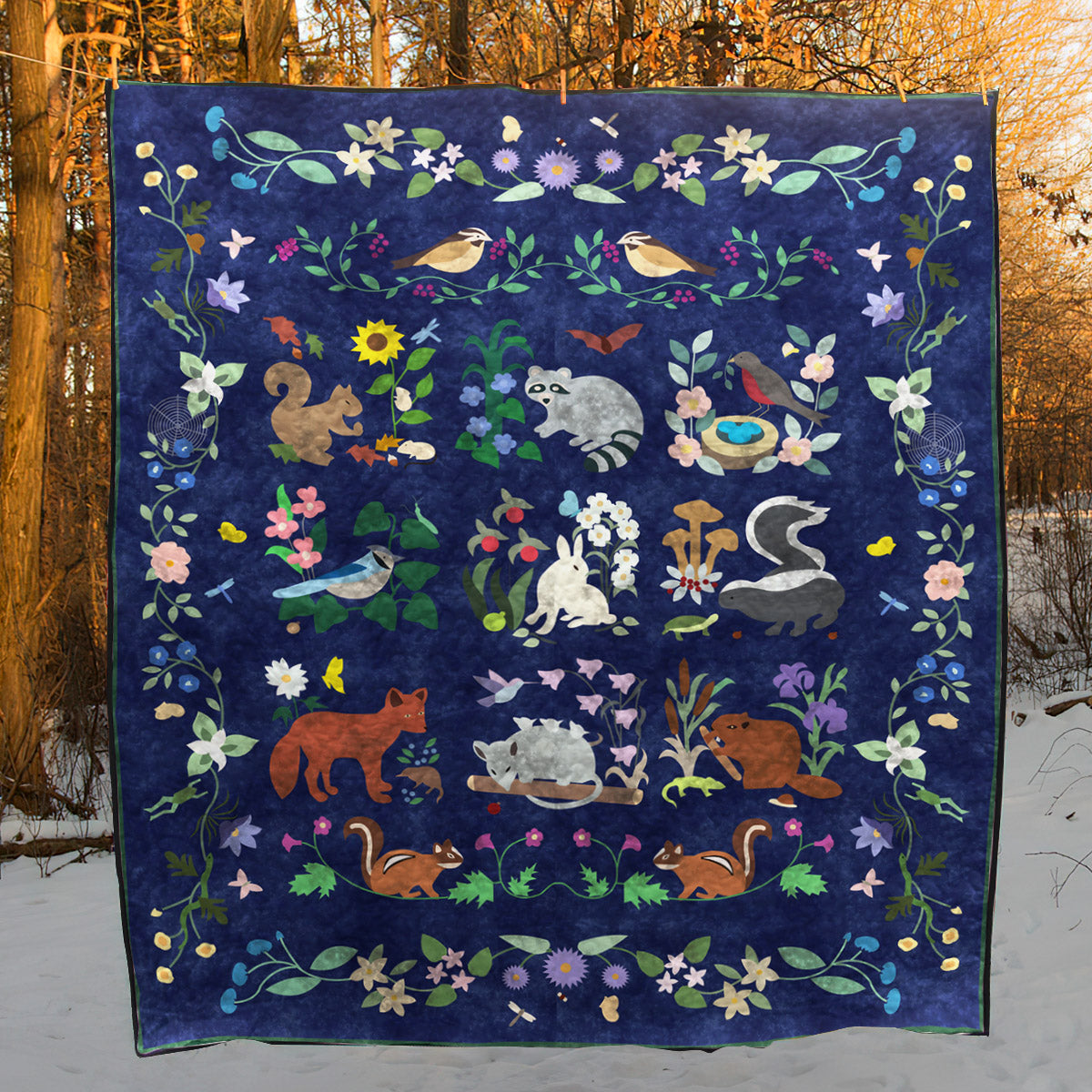 Woodland Animal CLM0711496 Quilt Blanket