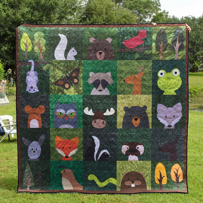 Woodland Animal CLM0711499 Quilt Blanket