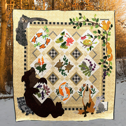 Woodland Animals CLM0711500 Quilt Blanket