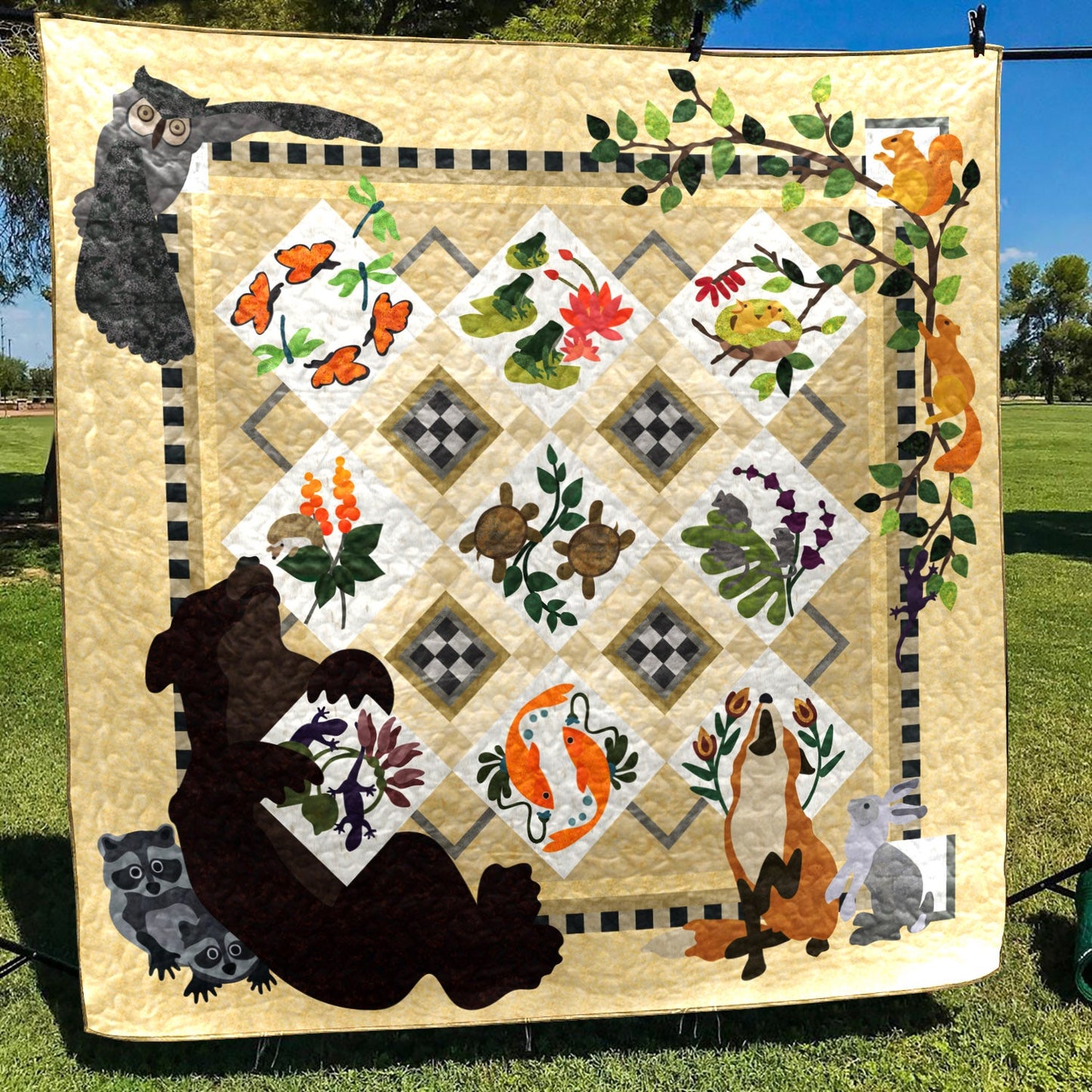 Woodland Animals CLM0711500 Quilt Blanket